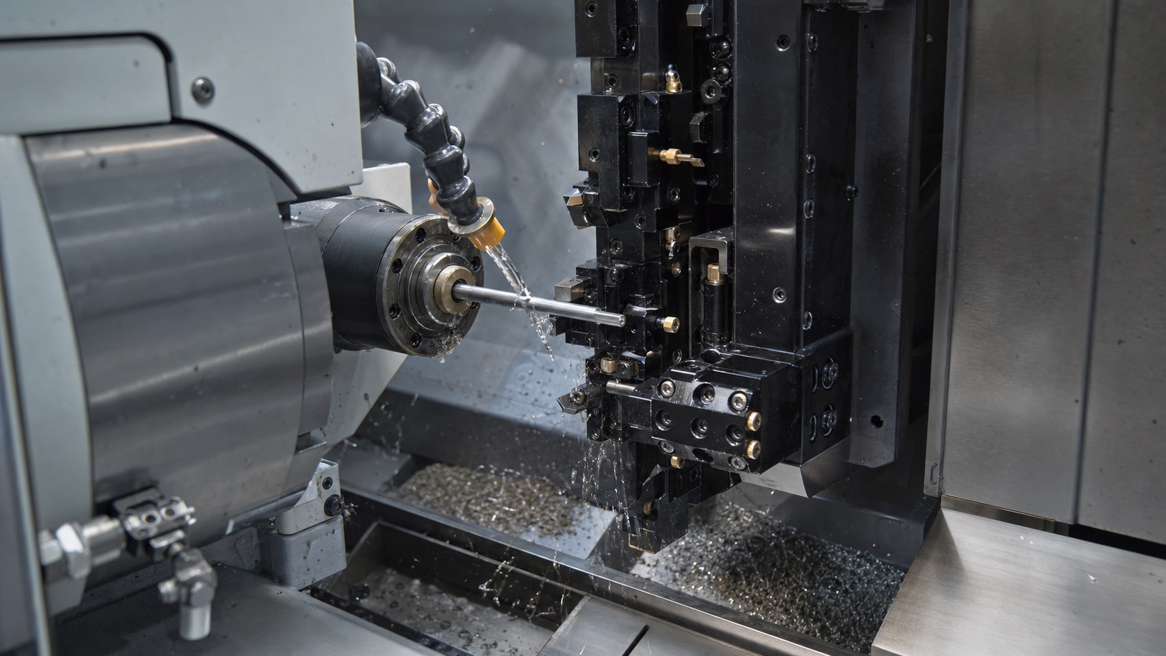 CNC Precision Machining Capabilities and Swiss-Type Specialization: Citizen Swiss-type CNC cutting area
